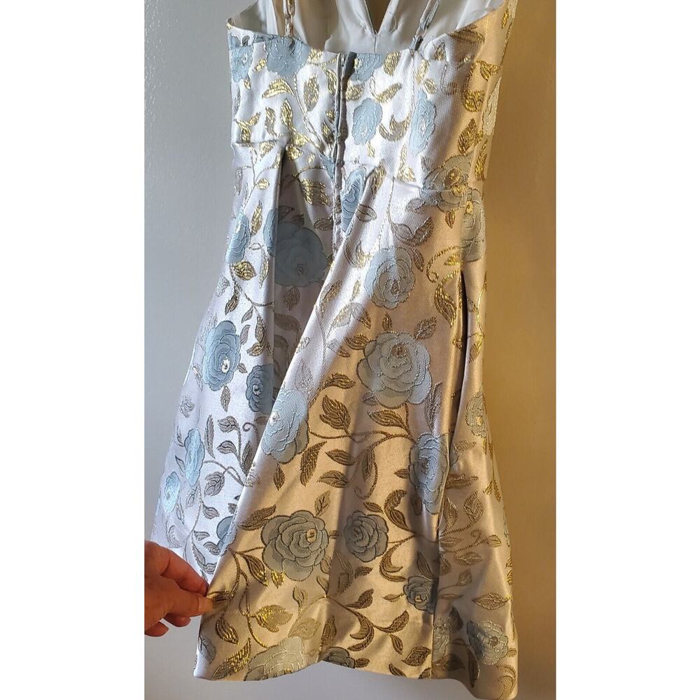 B Darlin Juniors' Metallic Jacquard Dress Sz 5 6 Fairy Cottage Princess Core - Picture 16 of 16